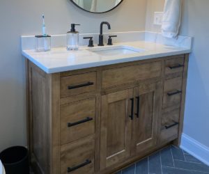 Custom Maple Stained Bathroom Vanity